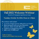 Fall 2022 Webinar October 18 Noon to 1:30pm